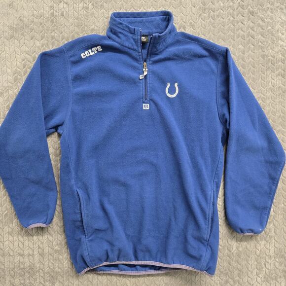 Official NFL Team Apparel Men's Colts‎ Fleece ¼ Zip Pullover Sweater Size Large - Picture 1 of 11